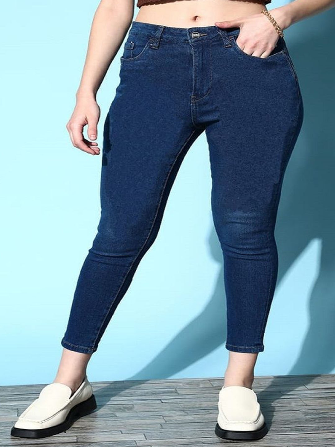 

Perfect Outlet Women High-Rise Stretchable Jeans, Navy blue