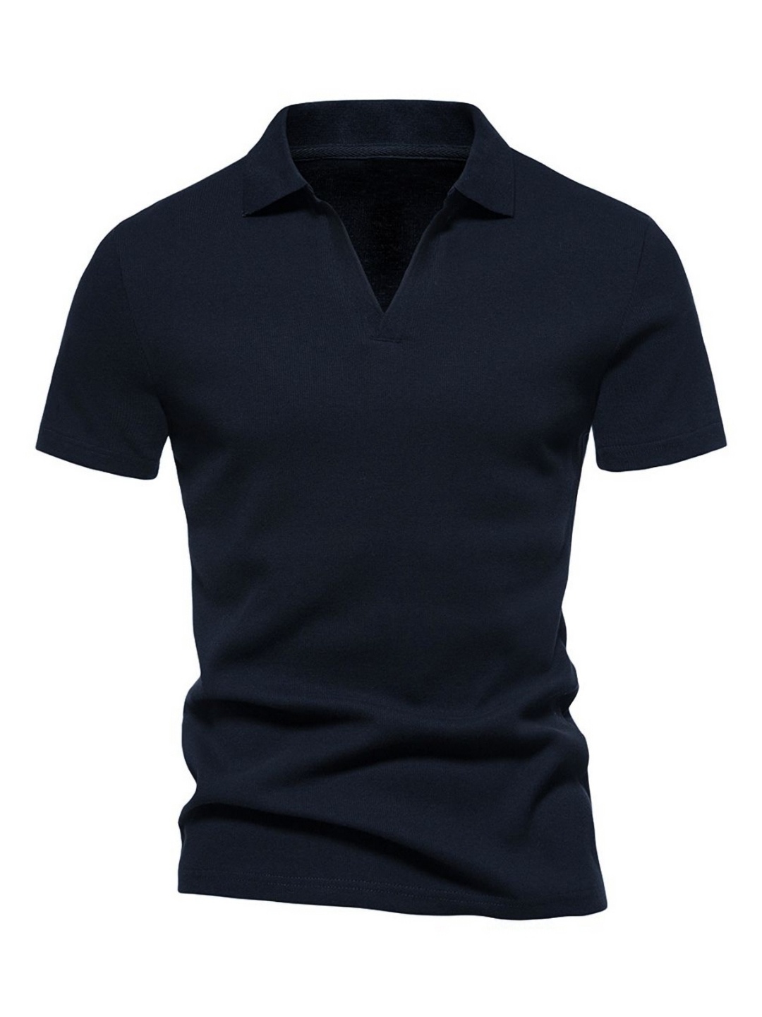 

StyleCast x Revolte Men Solid Polo Collar Cotton T-shirt, Black