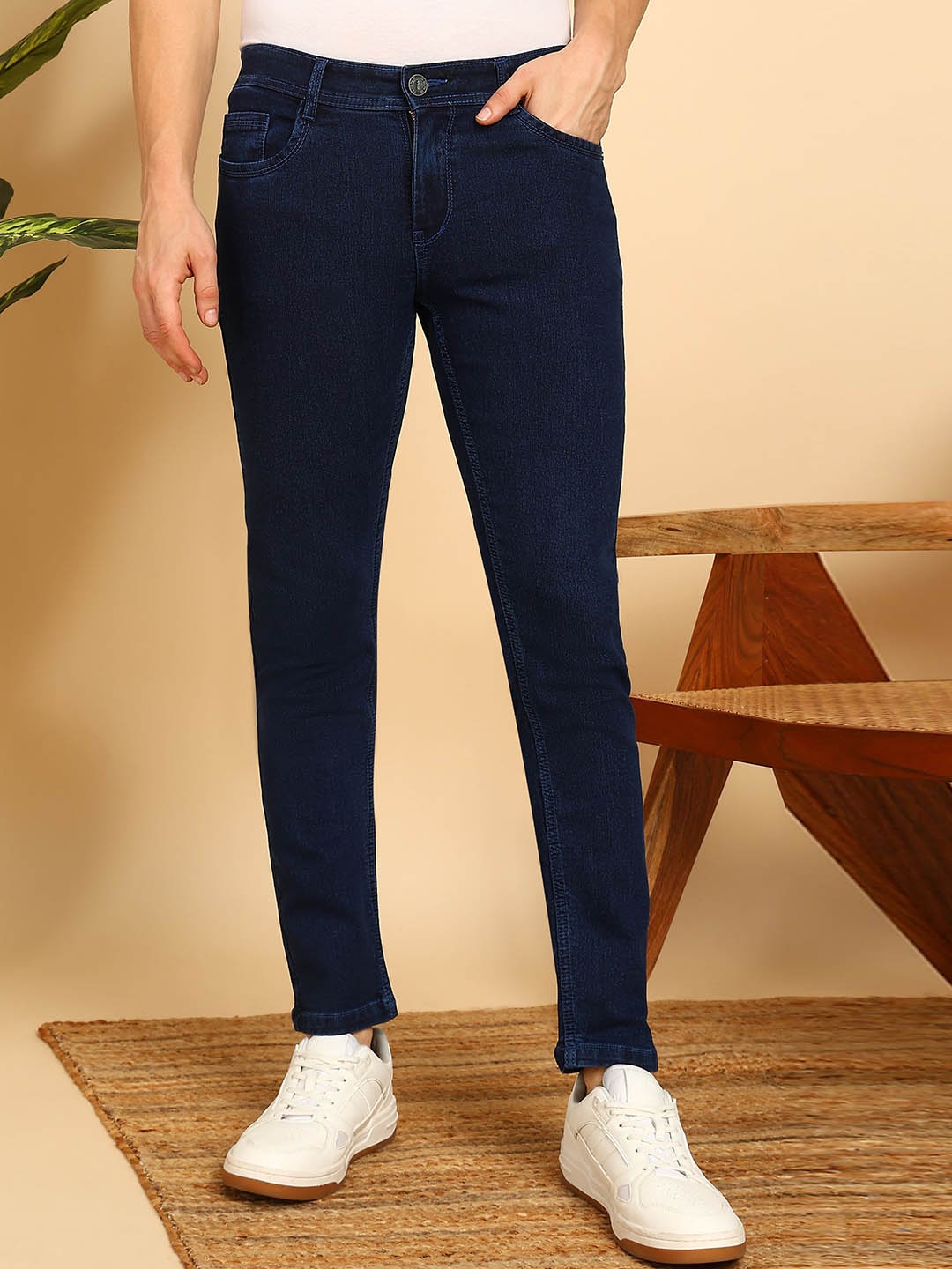 

AFLASH Men Stretchable Jeans, Blue