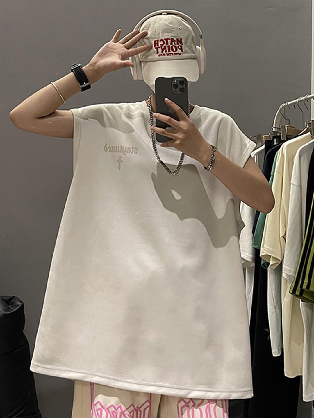

StyleCast x Revolte Men Typography Printed Round Neck Relaxed Fit T-shirt, Beige