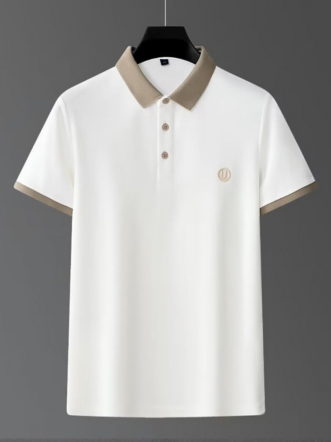 

StyleCast x Revolte Men Solid Polo Collar T-shirt, Off white