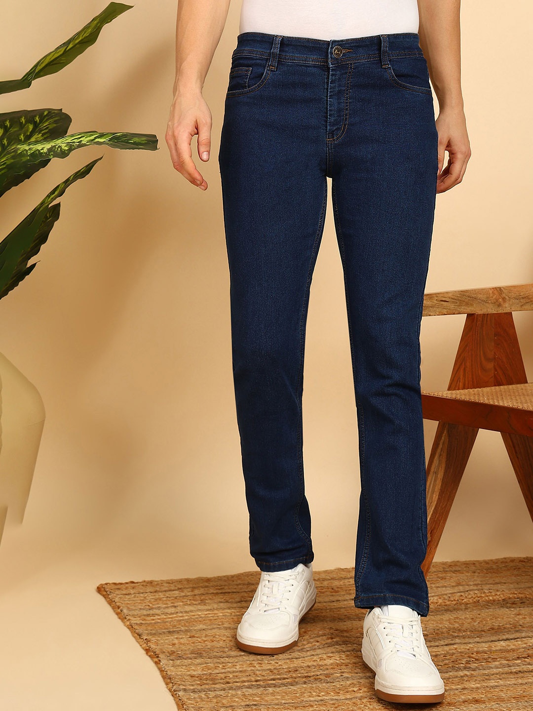 

AFLASH Men Stretchable Jeans, Blue