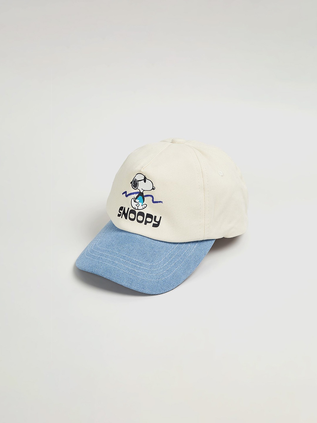 

max Girls Cotton Printed Baseball Cap, Off white