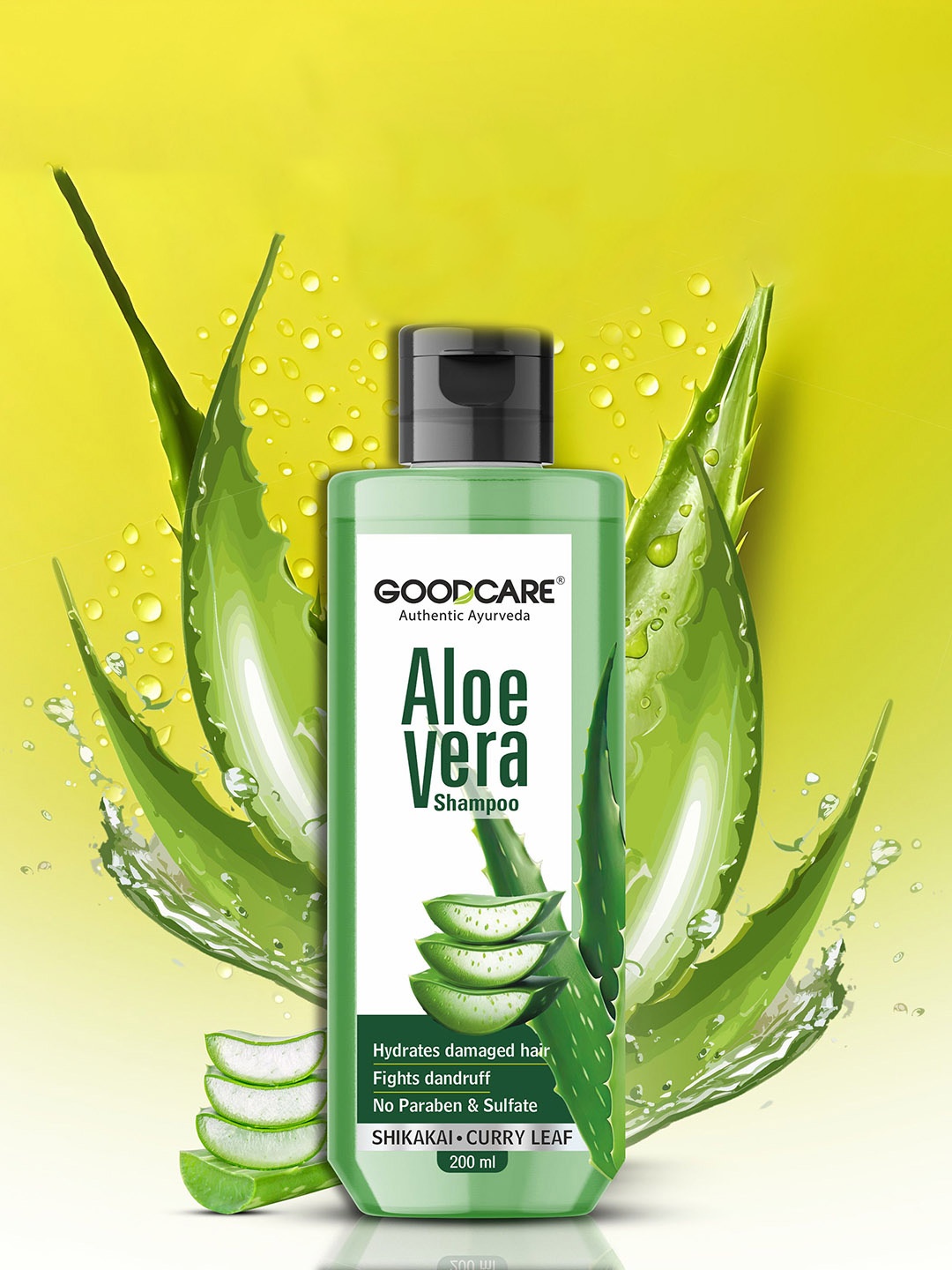 

GOODCARE Rogan Badam Oil With Aloevera Shampoo - 200 ml Each, Yellow