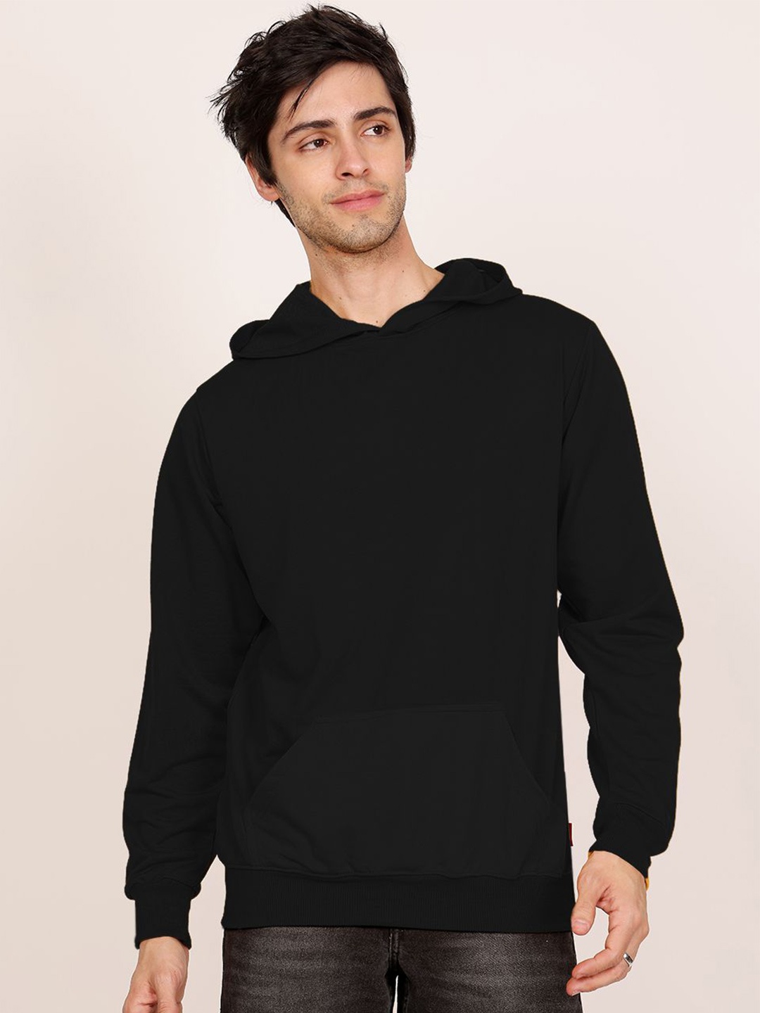 

Leotude Men Long Sleeves Hooded Sweatshirt, Black