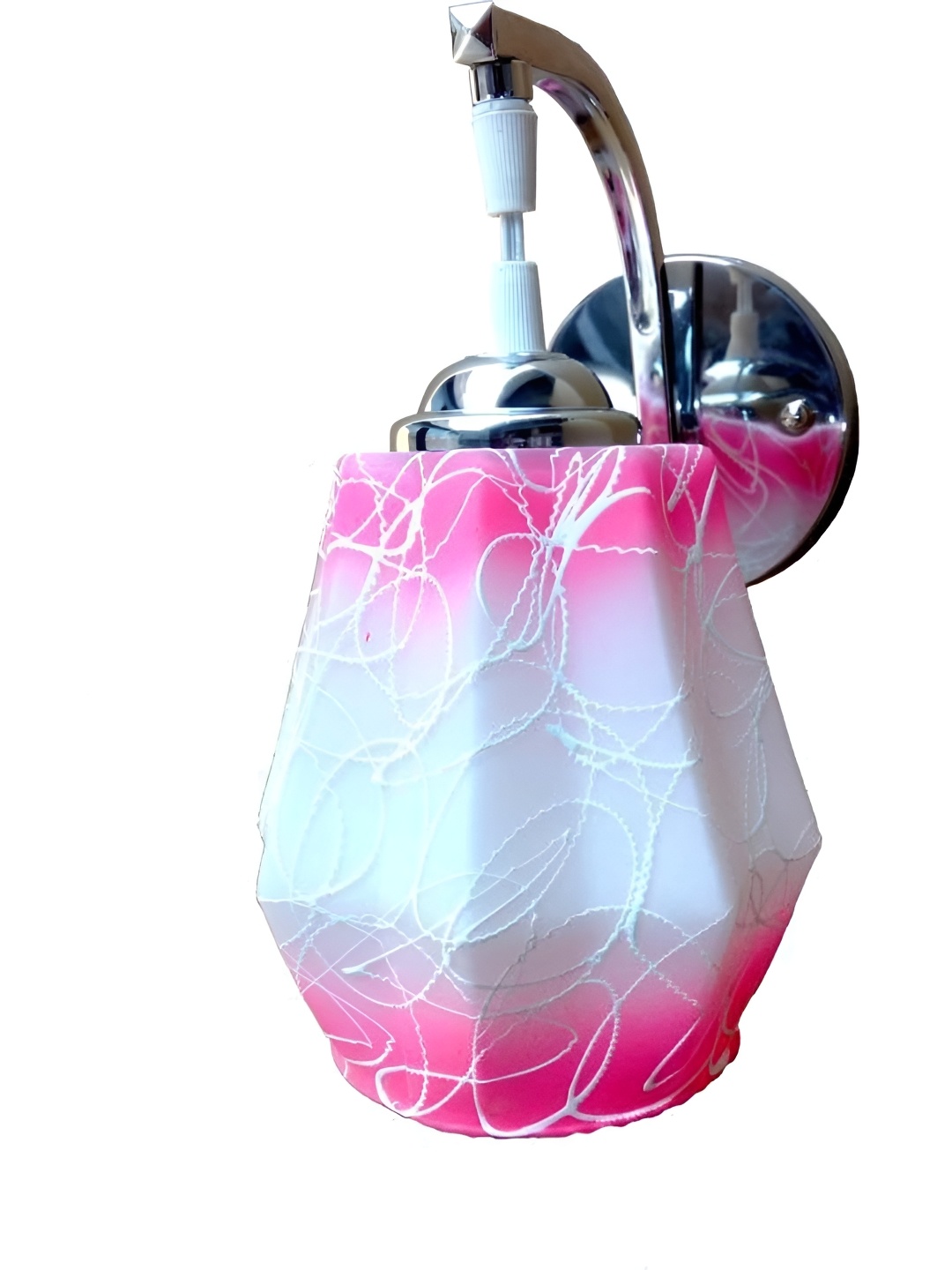 

Afast Pink & White Printed Metal Wall Lamp