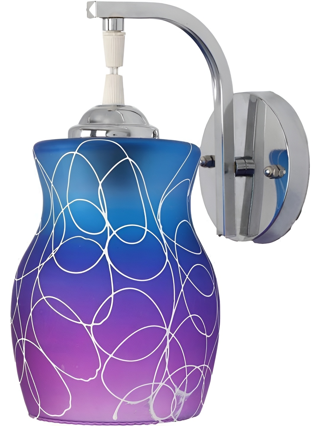 

Afast Pink & Blue Printed Metal Wall Lamp