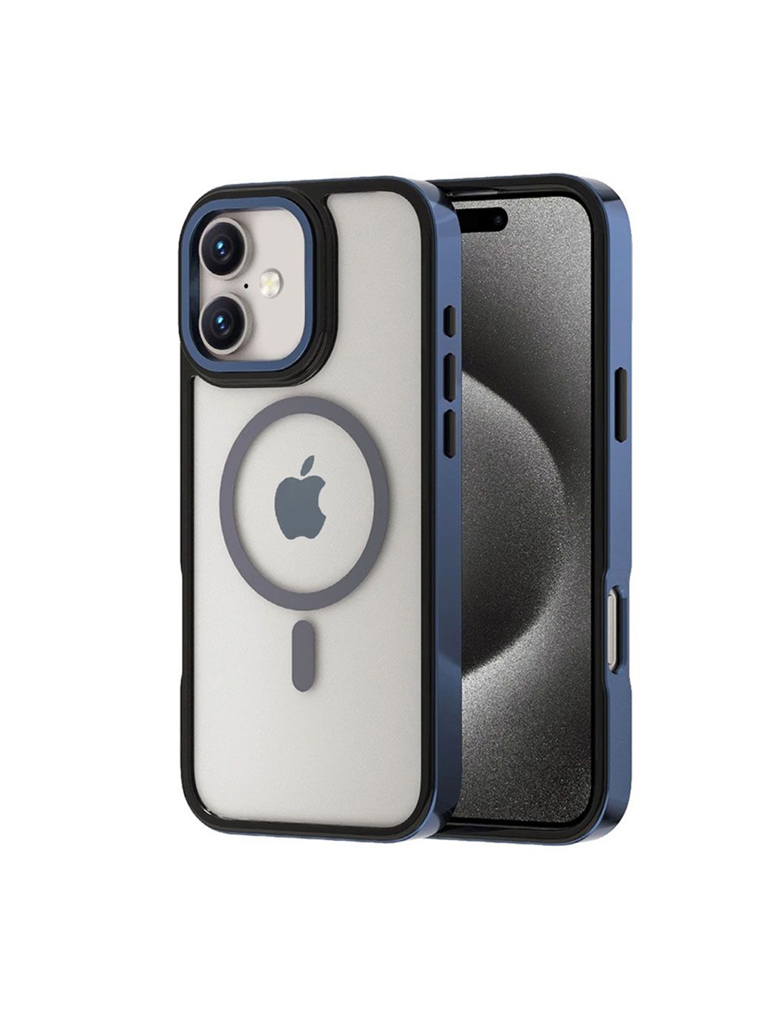 

Luxury Kase LK178 Electroplate Titanium Matte Magnet Wireless Solid iPhone 16 Back Case, Transparent