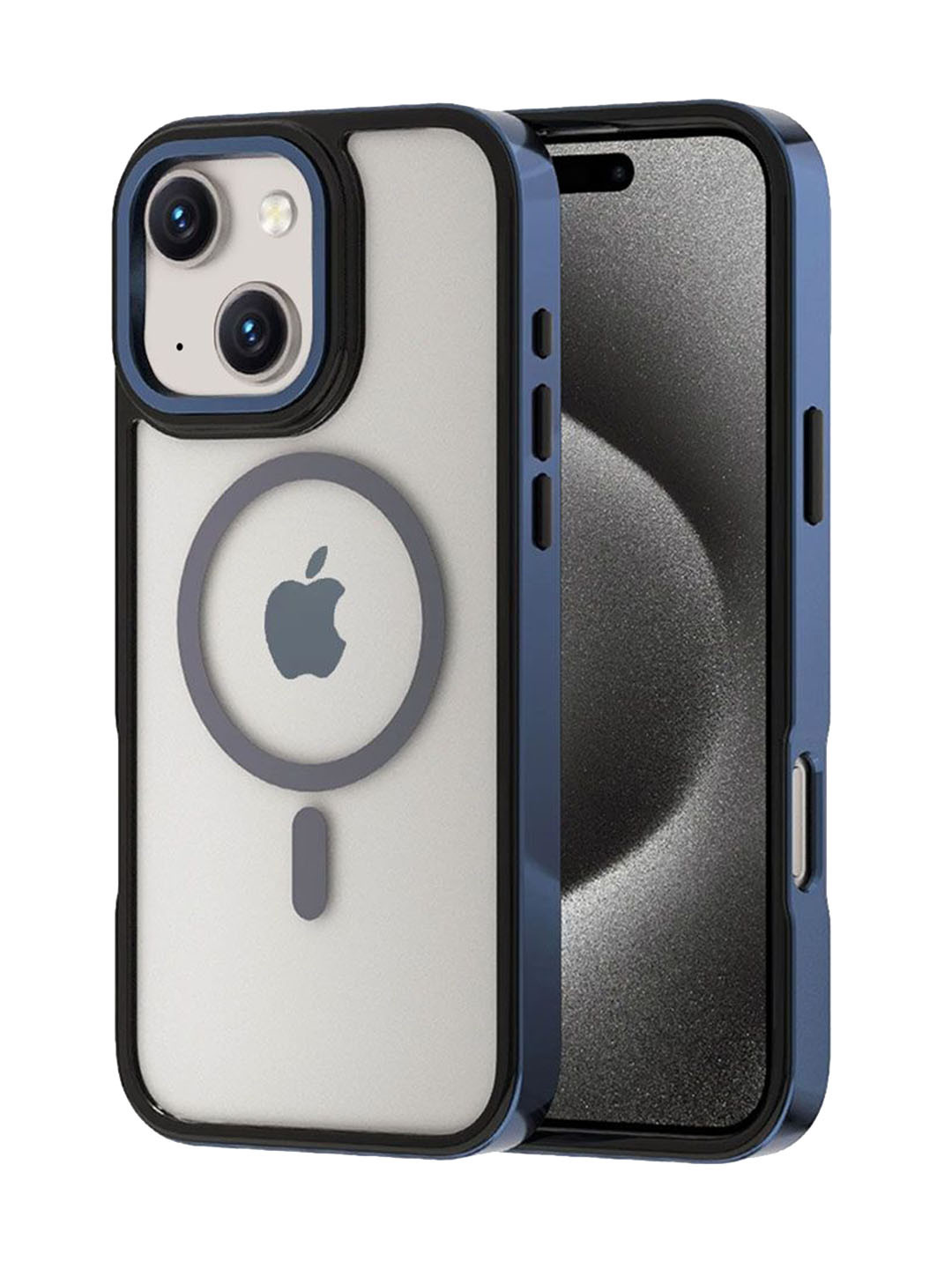

Luxury Kase Electroplate Titanium Matte Magnet Wireless Solid iPhone 13 Back Case, Transparent