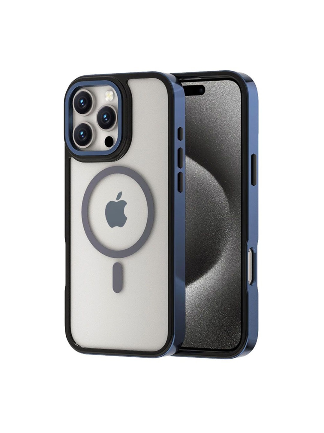 

Luxury Kase LK178 Electroplate Titanium Magnet Wireless Solid iPhone 14 Pro Max Back Case, Transparent