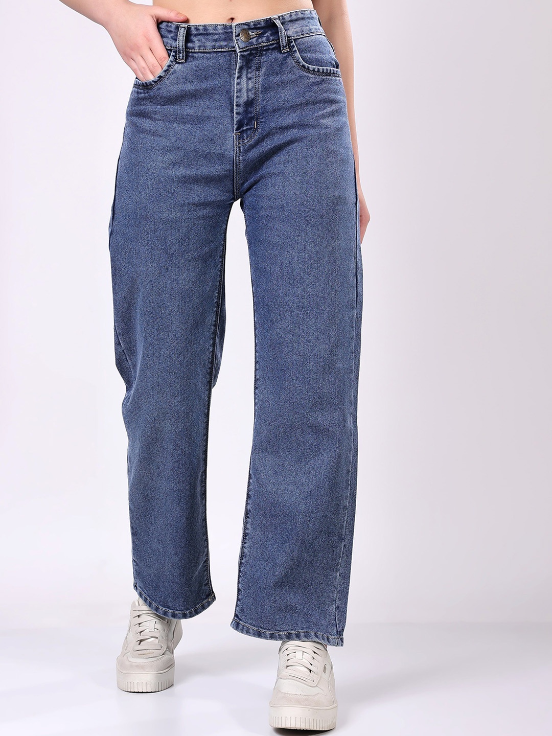 

London Hills Women Relaxed Fit High-Rise Cotton Jeans, Multi