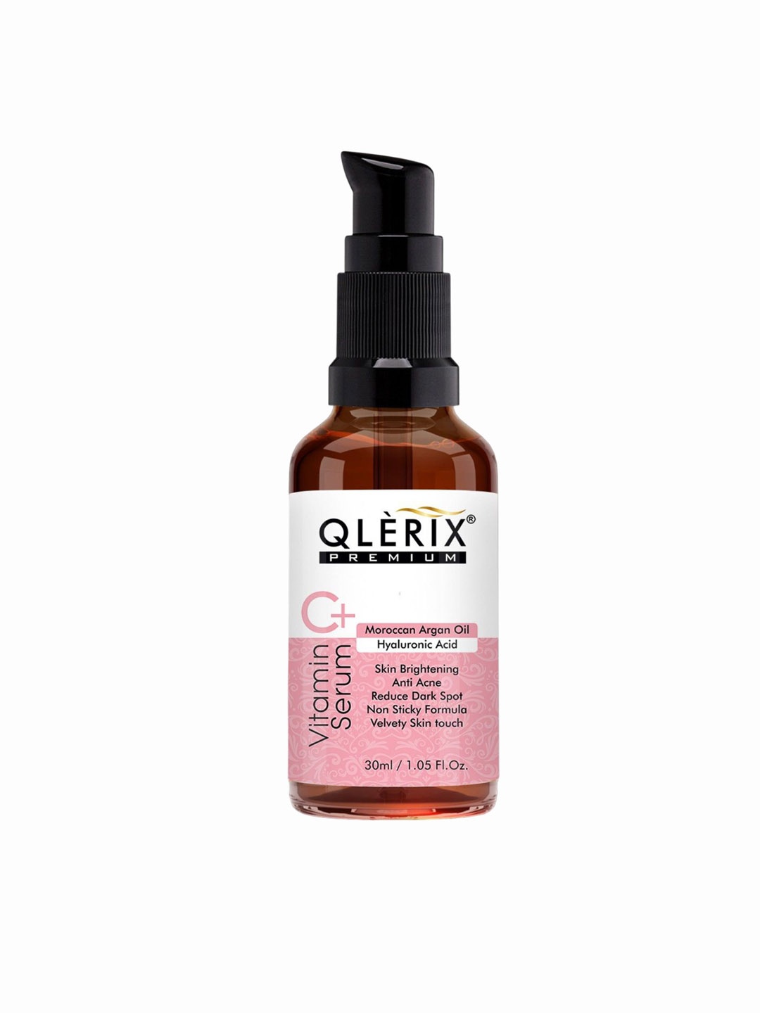 

QLERIX Vitamin C Serum With Moroccan Argan Oil & Hyaluronic Acid - 30 ml, Transparent