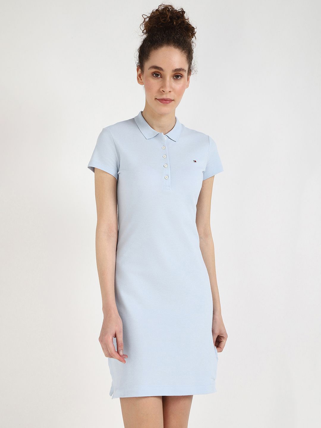

Tommy Hilfiger Women Shirt Collar Polo T-shirt Dress, Blue
