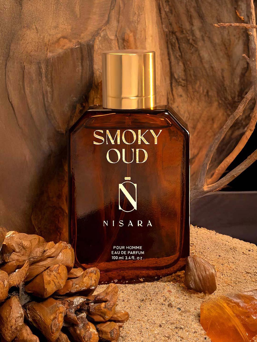 

NISARA Men Smoky Oud Long Lasting Eau De Parfum - 100ml, Orange