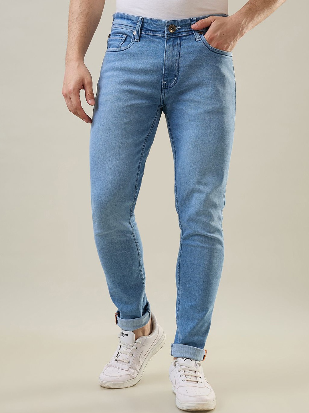 

TIM PARIS Men Mid-Rise Skinny Fit Jeans, Blue