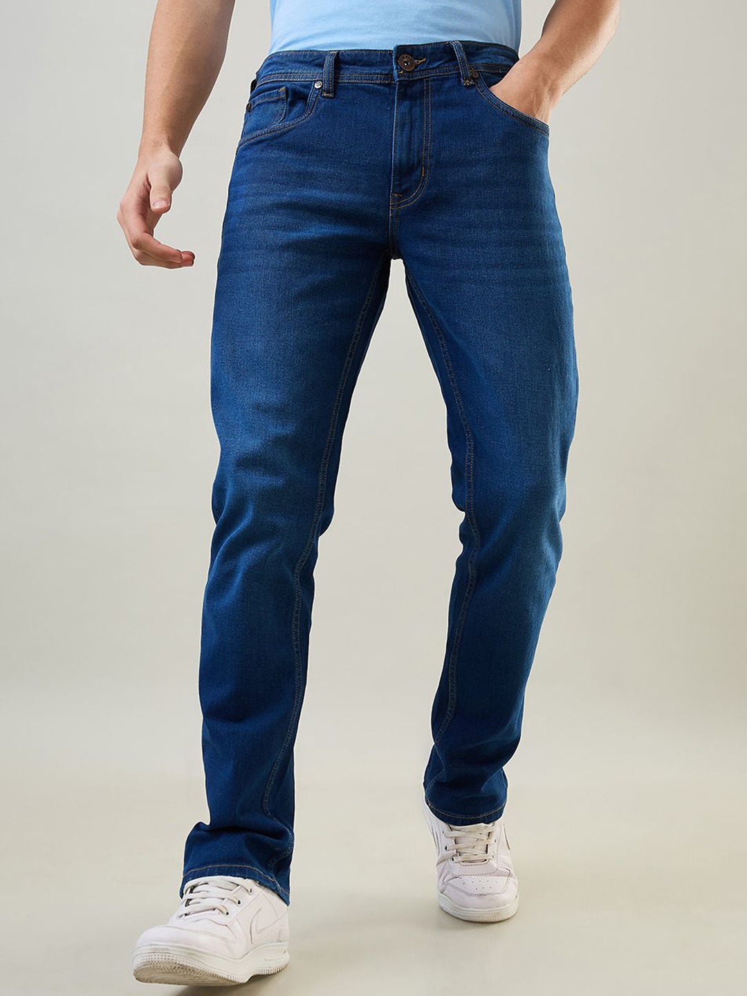 

TIM PARIS Men Mid-Rise Straight Fit Jeans, Blue