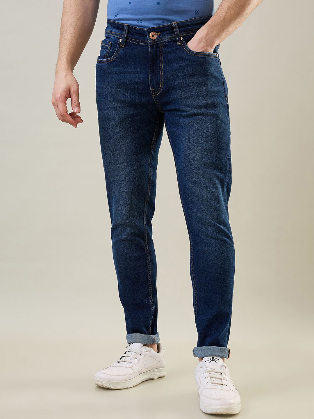 

TIM PARIS Men Skinny Fit Light Fade Jeans, Blue
