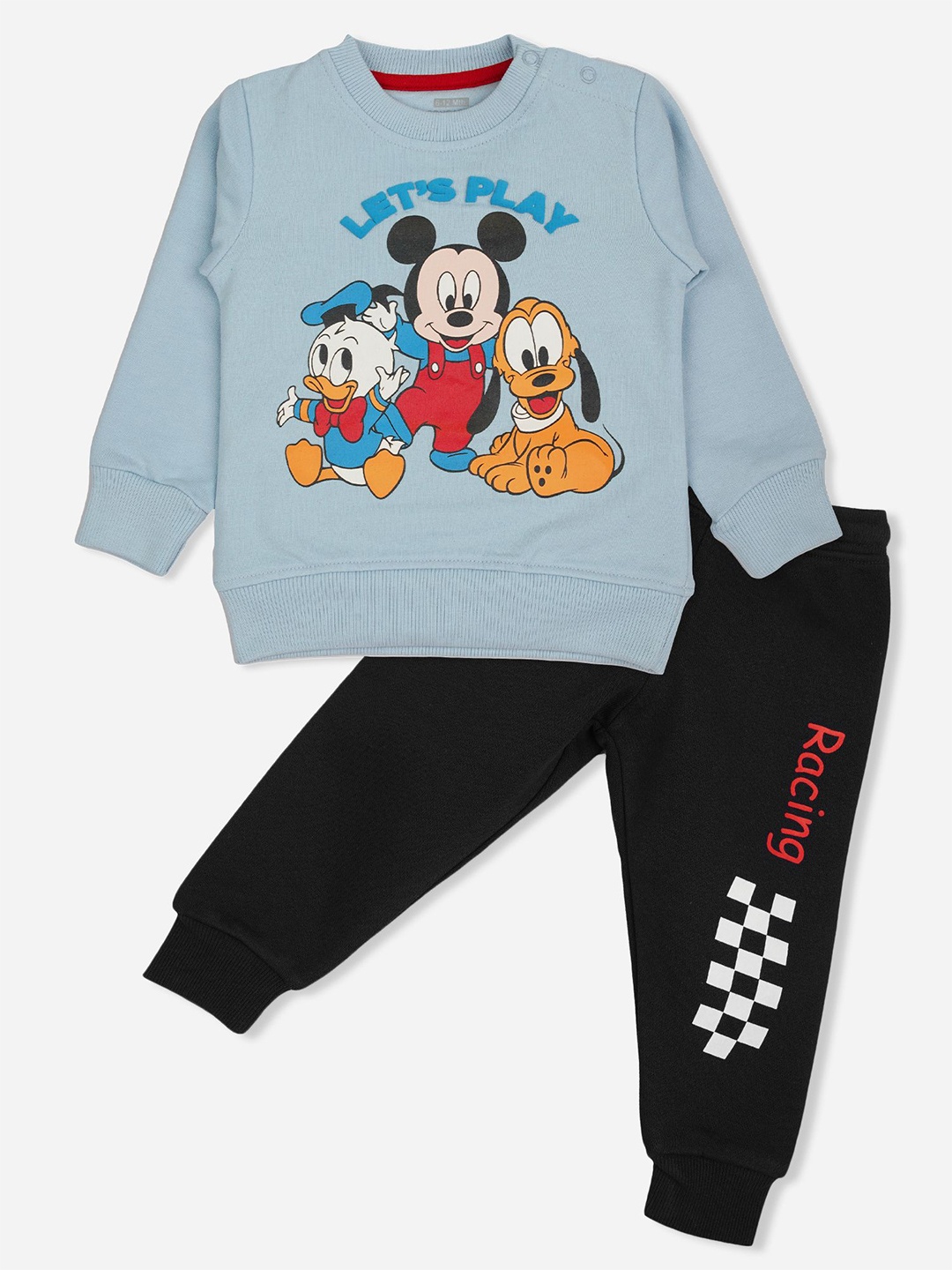 

Bodycare Kids Boys Mickey & Friends Printed Round Neck Sweatshirt With Joggers, Blue