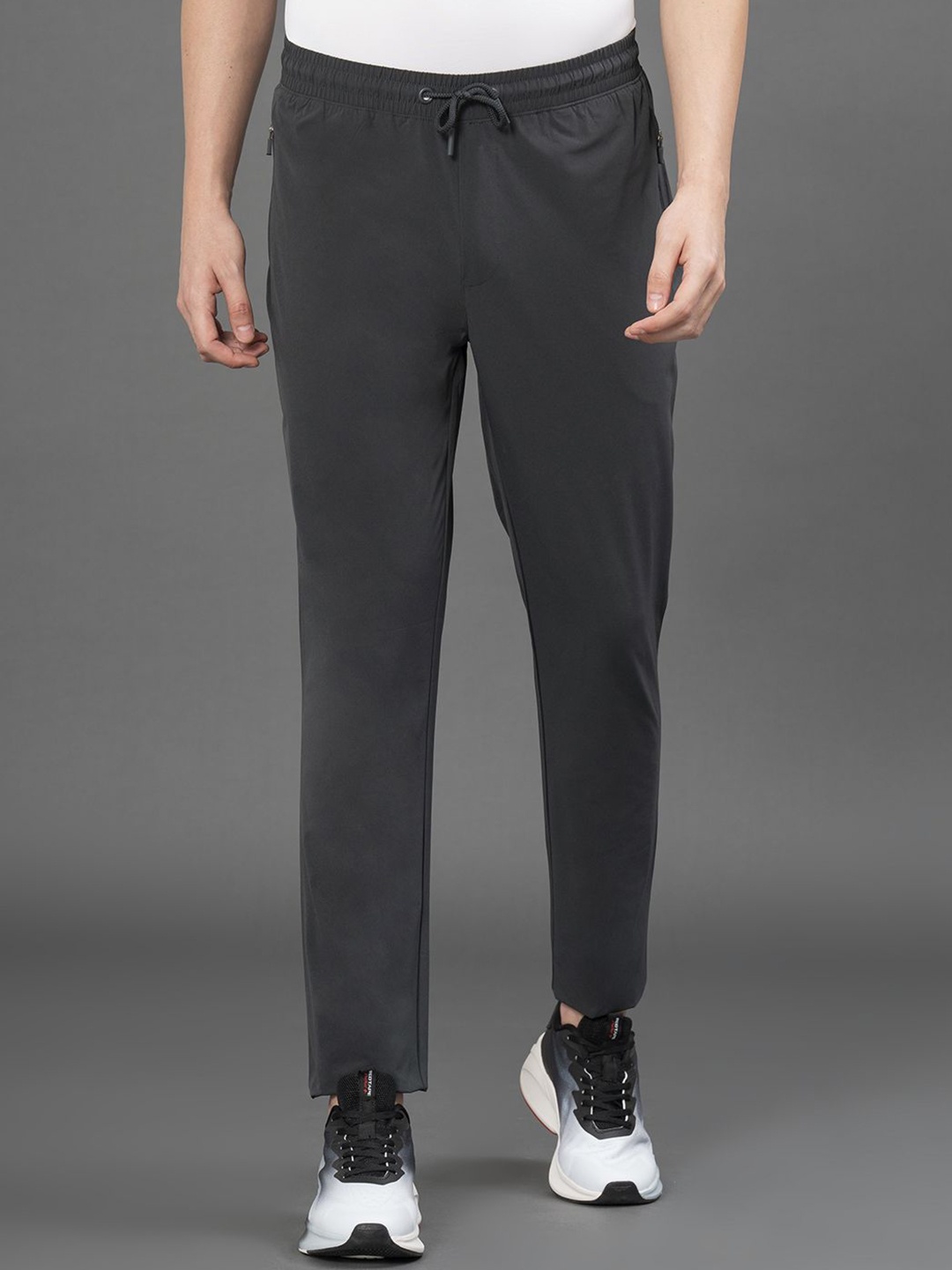 

Red Tape Men Regular Fit Mid-Rise Track Pants, Grey