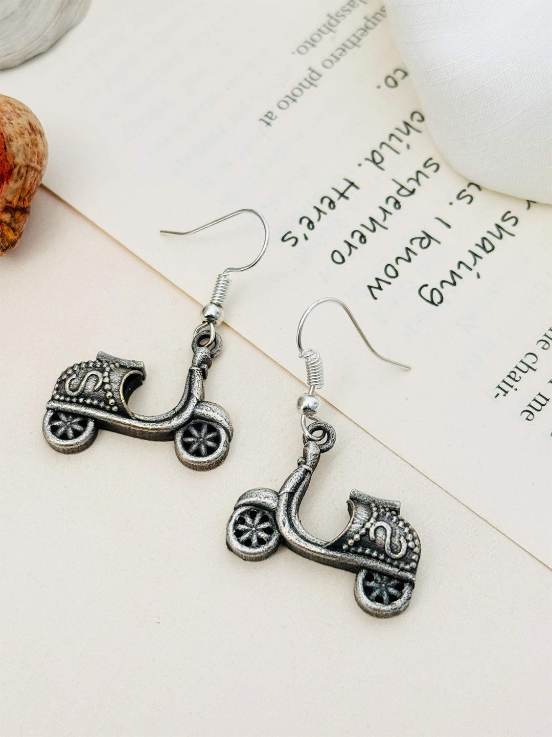 

ABDESIGNS Silver Plating Bike Shaped Studs Earrings