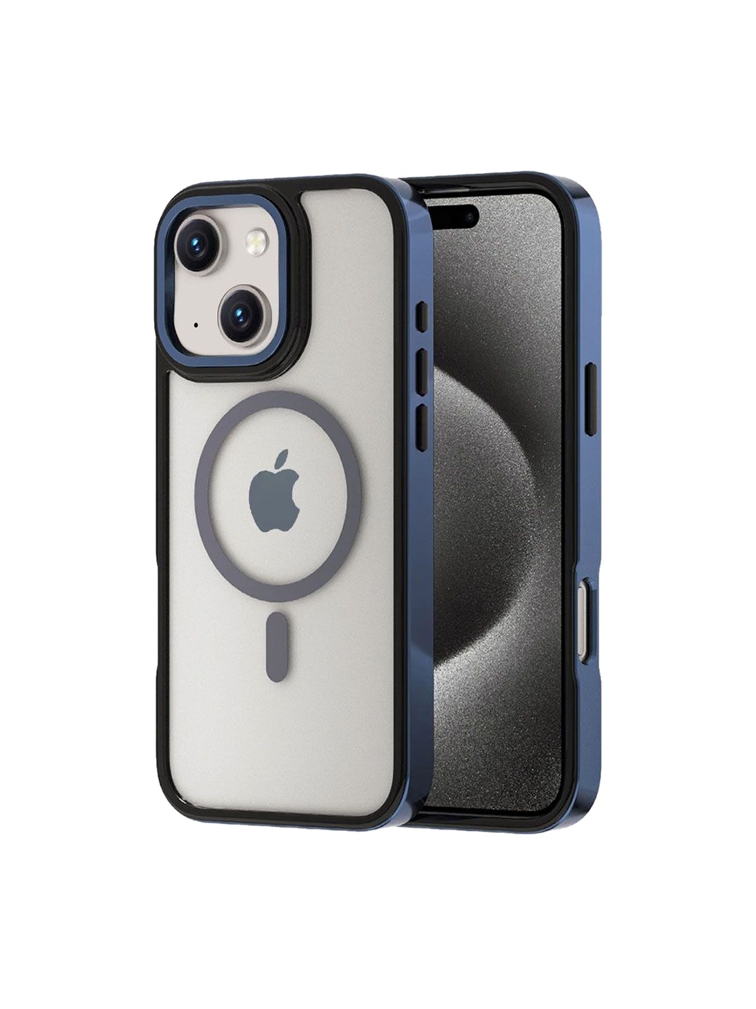 

Luxury Kase LK178 Electroplate Titanium Matte Magnet Wireless Solid iPhone 15 Back Case, Transparent