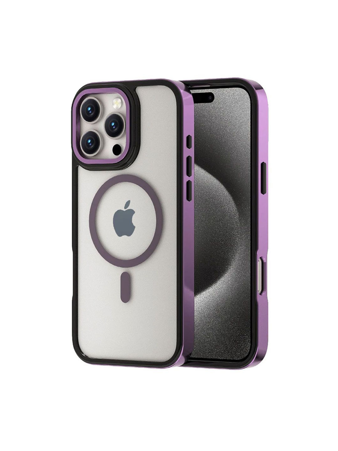 

Luxury Kase LK178 iPhone 13 Pro Electroplate Titanium Matte Plated Back Case, Purple
