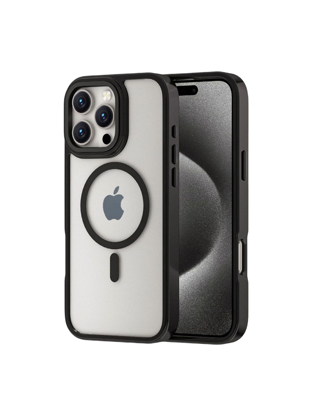 

Luxury Kase LK178 iPhone 14 Pro Electroplate Titanium Matte Plated Back Case, Black
