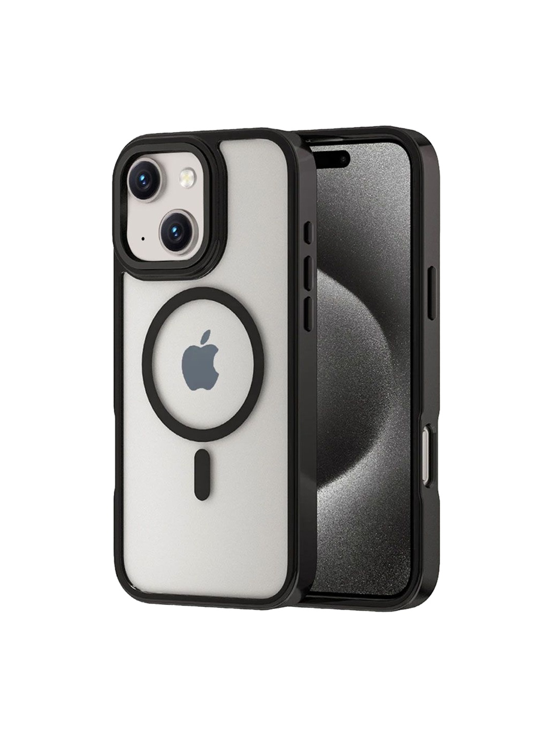 

Luxury Kase LK178 iPhone 14 Electroplate Titanium Matte Plated Back Case, Black