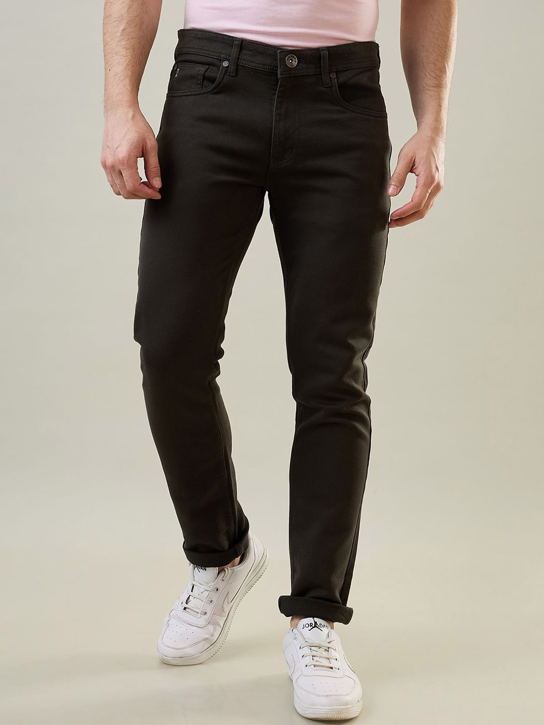 

TIM PARIS Men Slim Fit Stretchable Jeans, Green