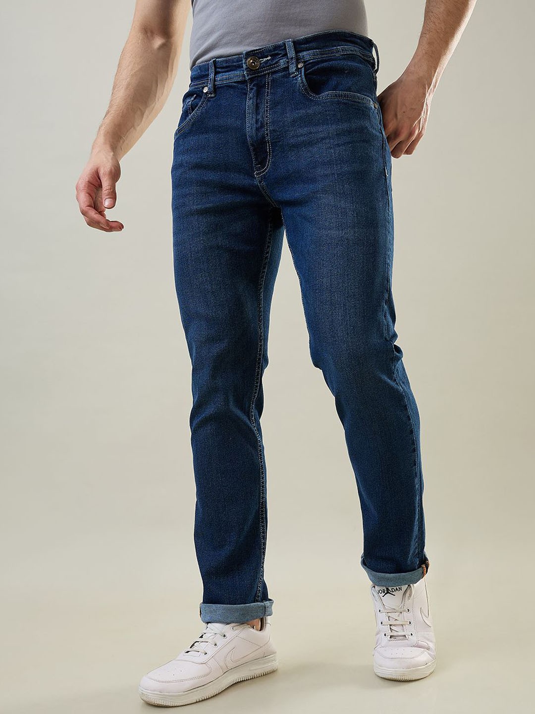 

TIM PARIS Men Tapered Fit Light Fade Jeans, Blue