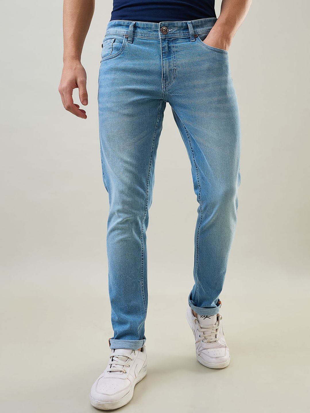 

TIM PARIS Men Tapered Fit Light Fade Jeans, Blue