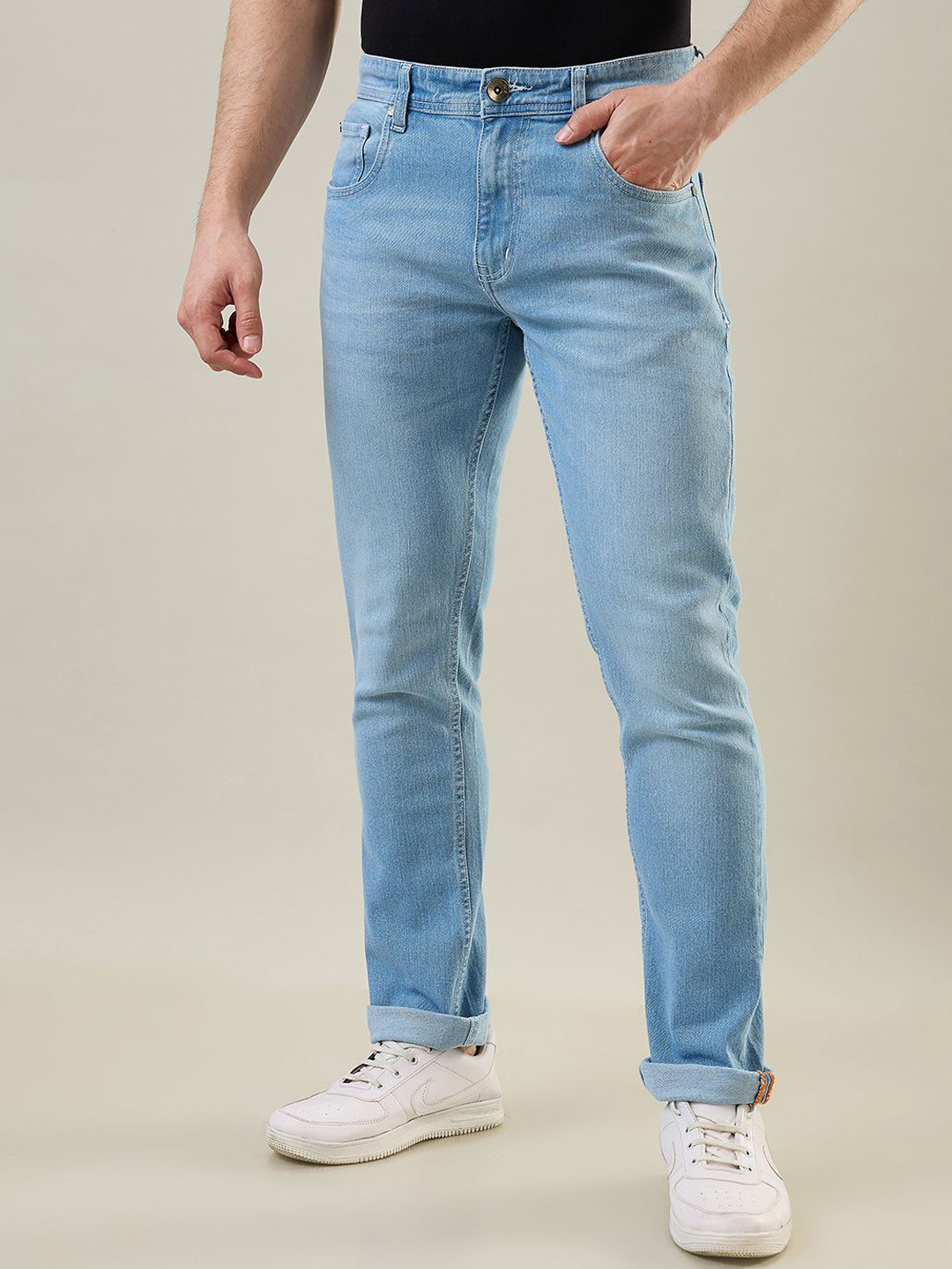 

TIM PARIS Men Tapered Fit Light Fade Denim Jeans, Blue