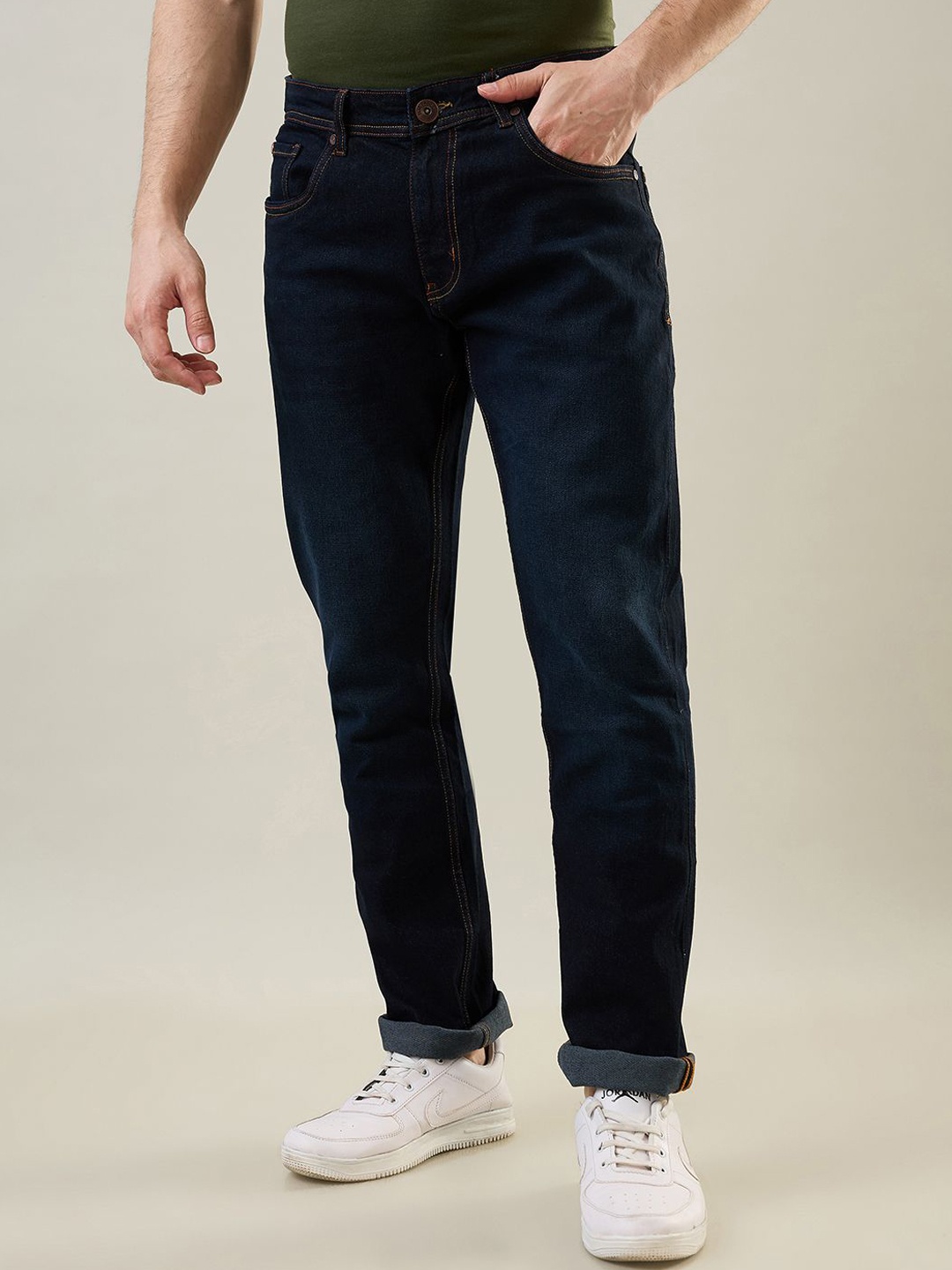 

TIM PARIS Men Light Fade Mid-Rise Tapered Fit Denim Jeans, Blue