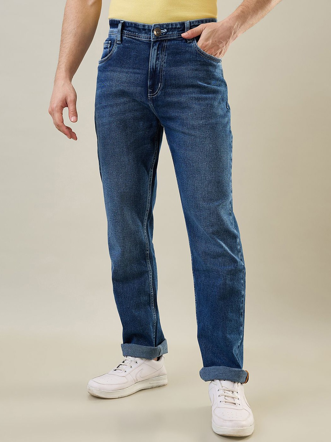 

TIM PARIS Men Tapered Fit Light Fade Denim Jeans, Blue