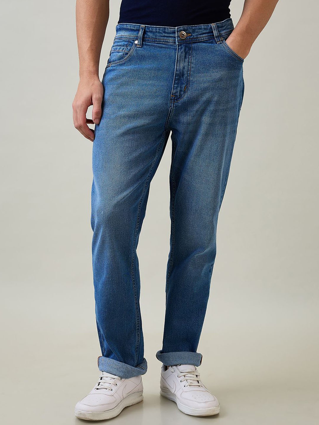 

TIM PARIS Men Tapered Fit Light Fade Denim Jeans, Blue