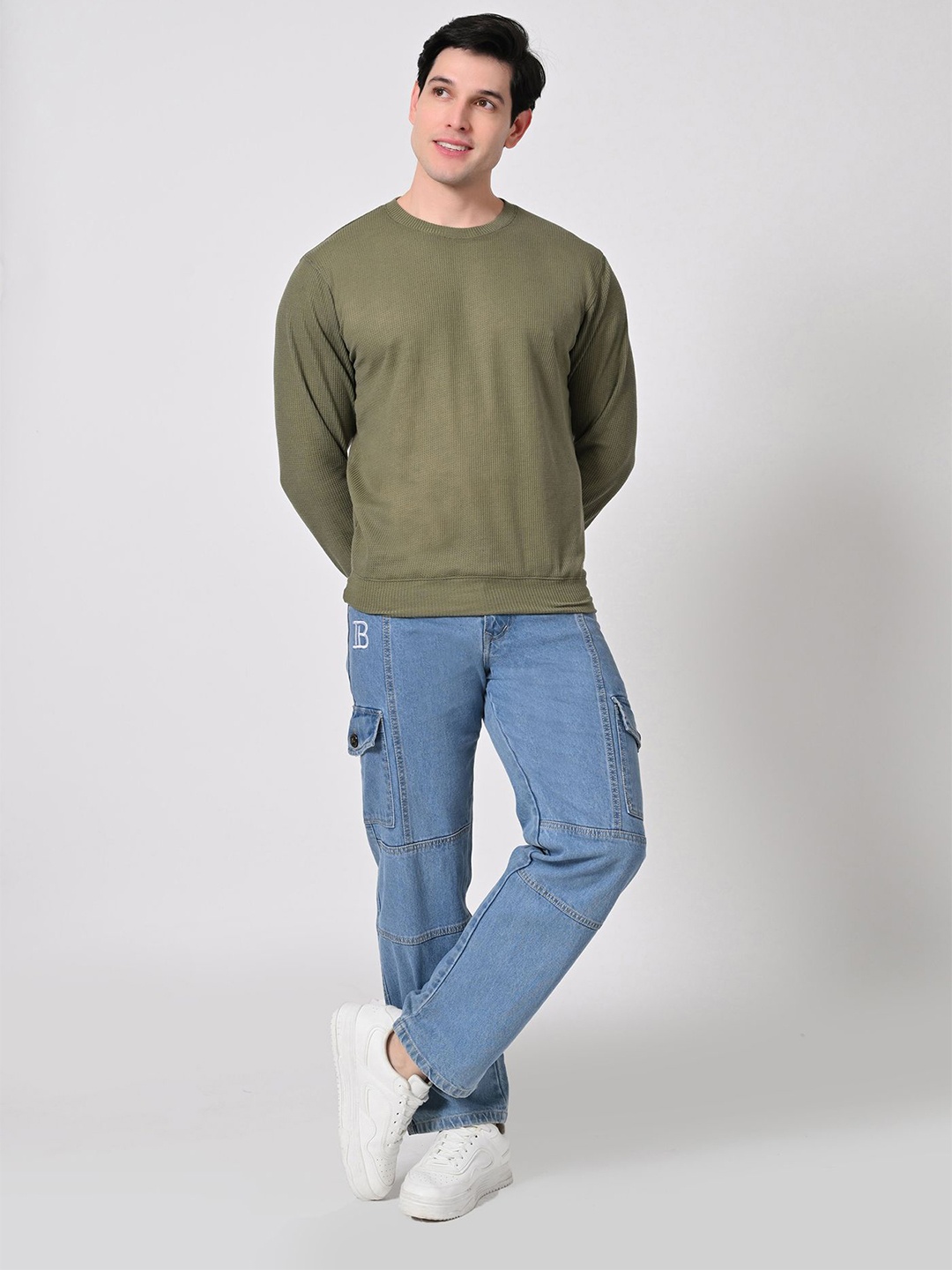 

BAESD Men Casual Pullover Sweatshirt, Green