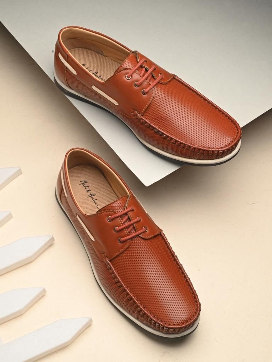 

Mast & Harbour Men Boat Shoes, Tan