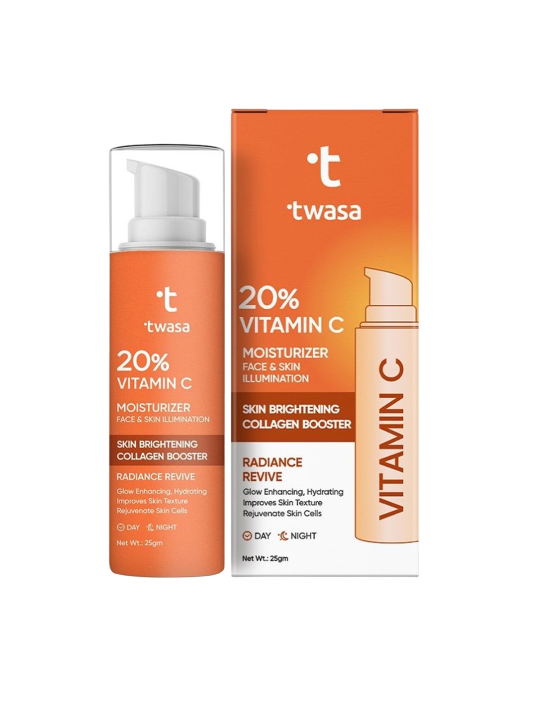 

Twasa 20% Vitamin C Moisturizer Face- 25 g, Orange