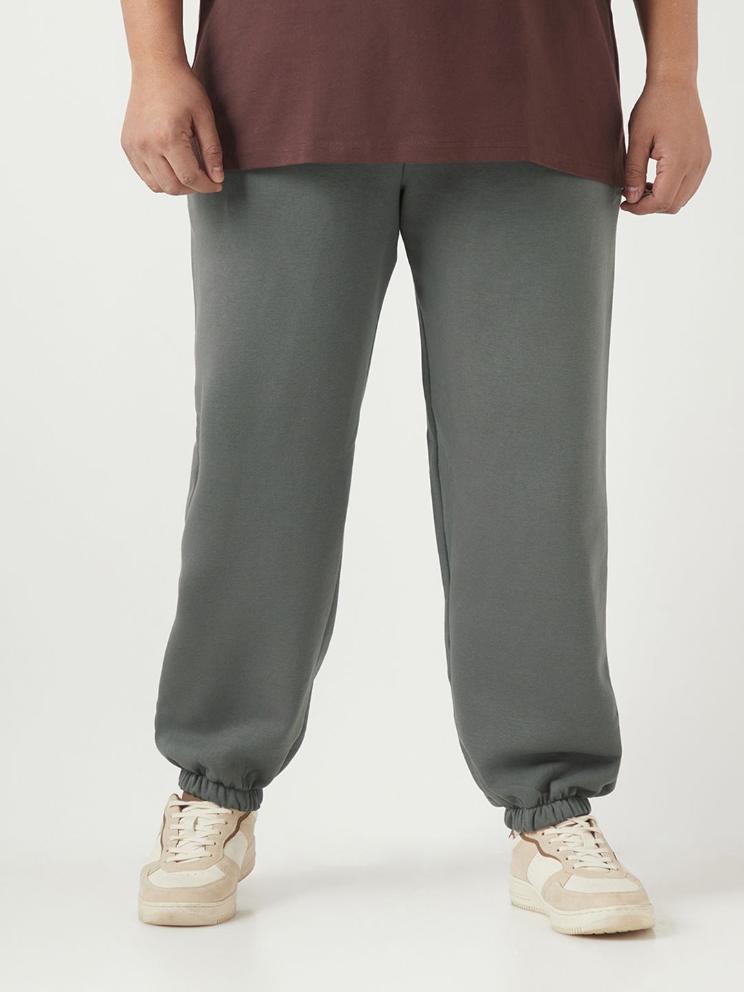 

Bewakoof Heavy Duty Men Plus Size 1.0 Oversized Grey Joggers Track Pant
