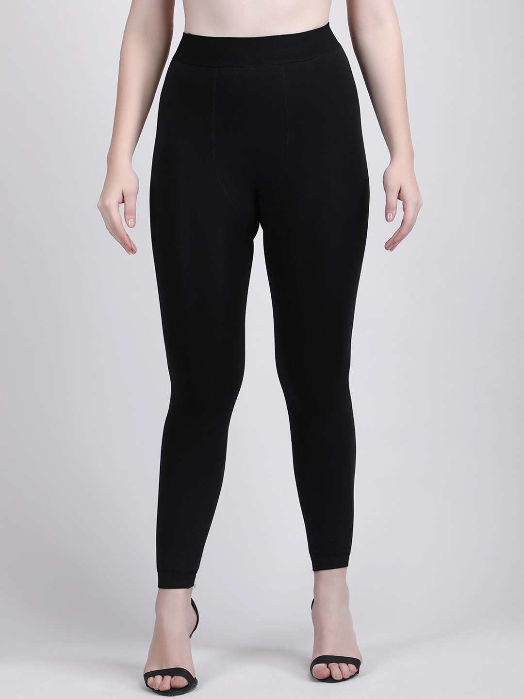 

DUNBERRY LONDON Women Tailored-Fit High Rise Thermal Bottoms, Black