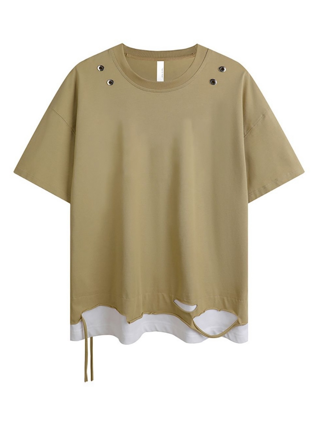 

StyleCast x Revolte Men Solid Round Neck Cotton T-shirt, Beige