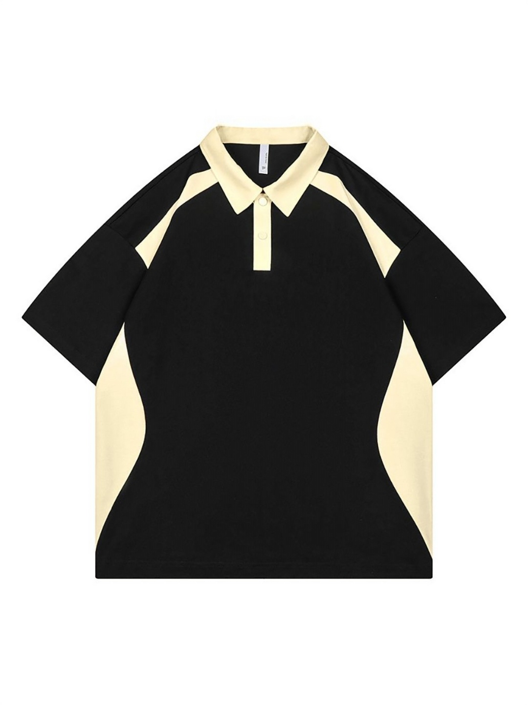 

StyleCast x Revolte Men Colourblocked Polo Collar Cotton T-shirt, Black