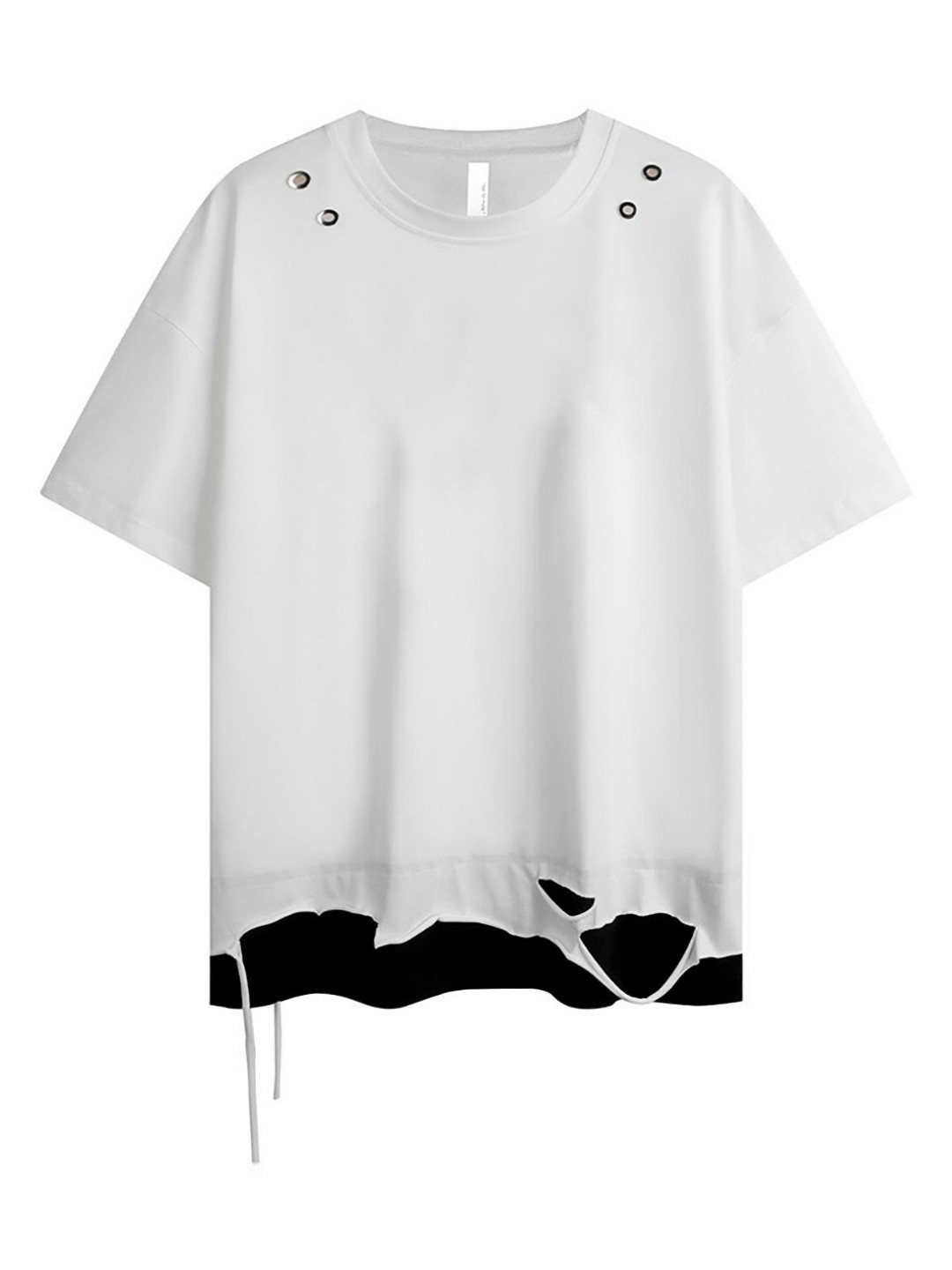 

StyleCast x Revolte Men Solid Round Neck Cotton Relaxed Fit T-shirt, White