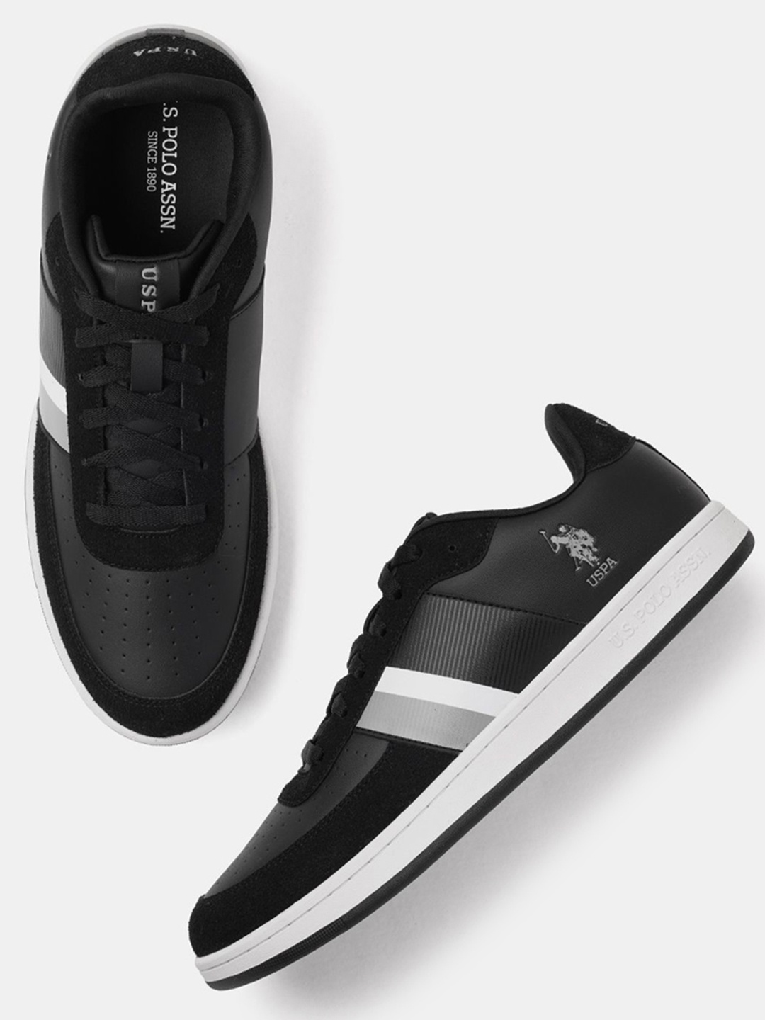 

U.S. Polo Assn. Men Lace-Ups Sneakers, Black