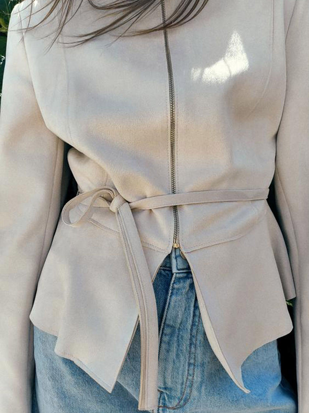 

LULU & SKY Women Collarless Solid Casual Tailored Jacket, Off white