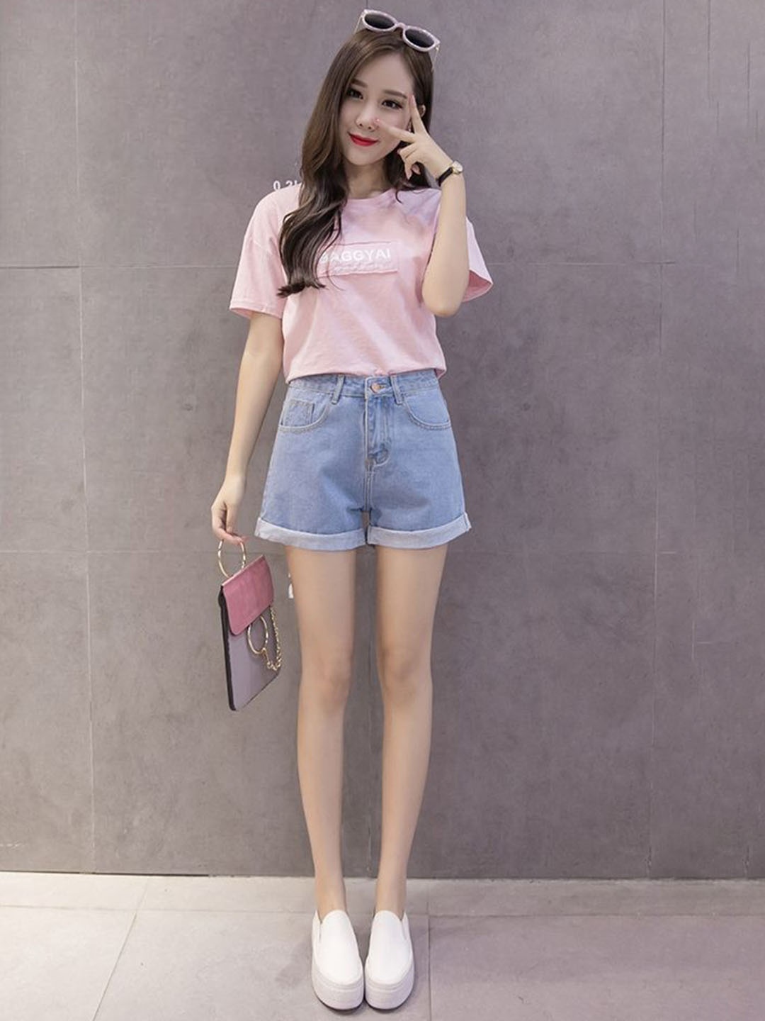 

StyleCast Women Relaxed Fit Mid-Rise Denim Shorts, Blue