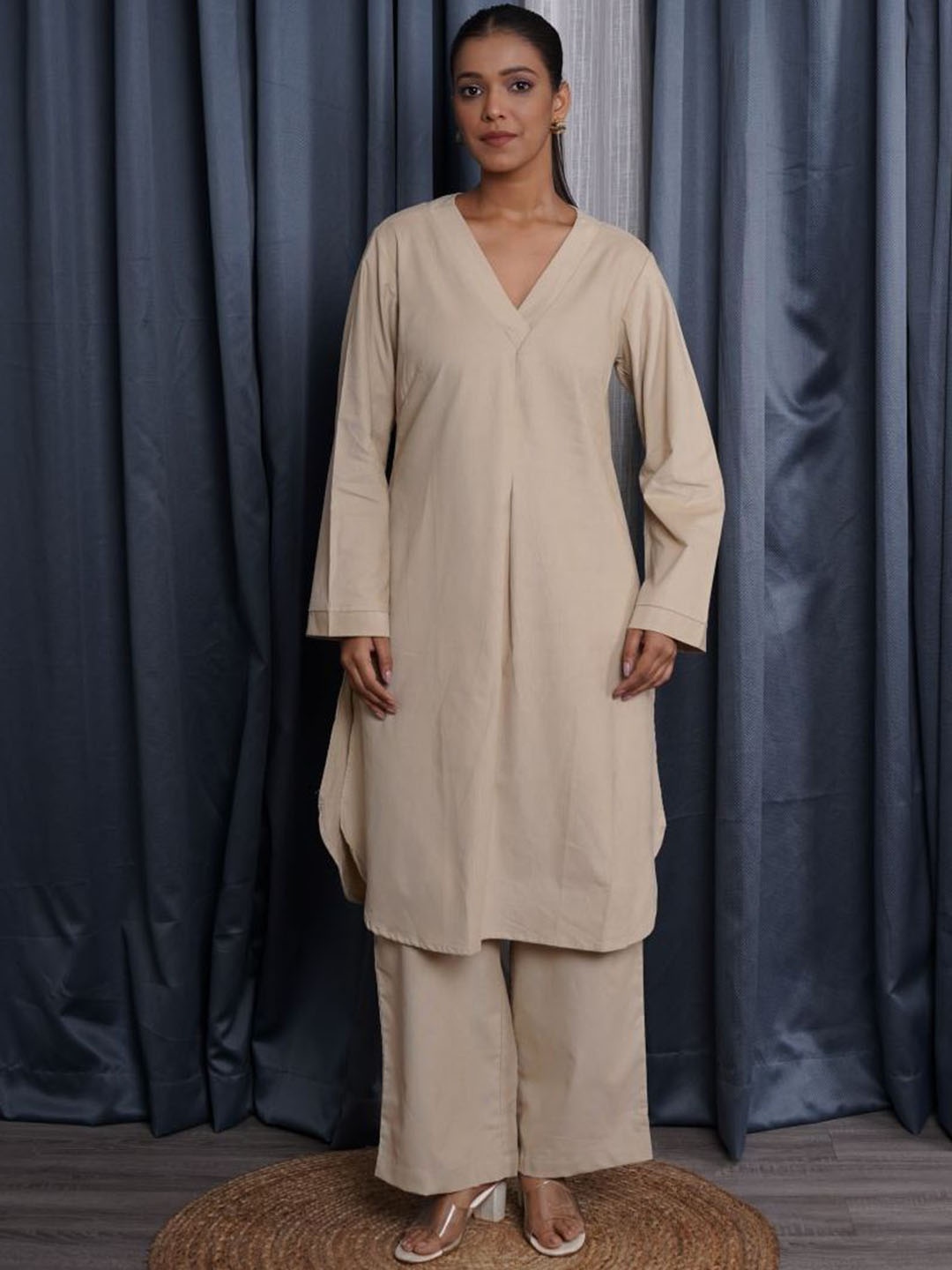 

The Quince Life Almond Latte Corduroy Pure Cotton Co-ord Set, Cream