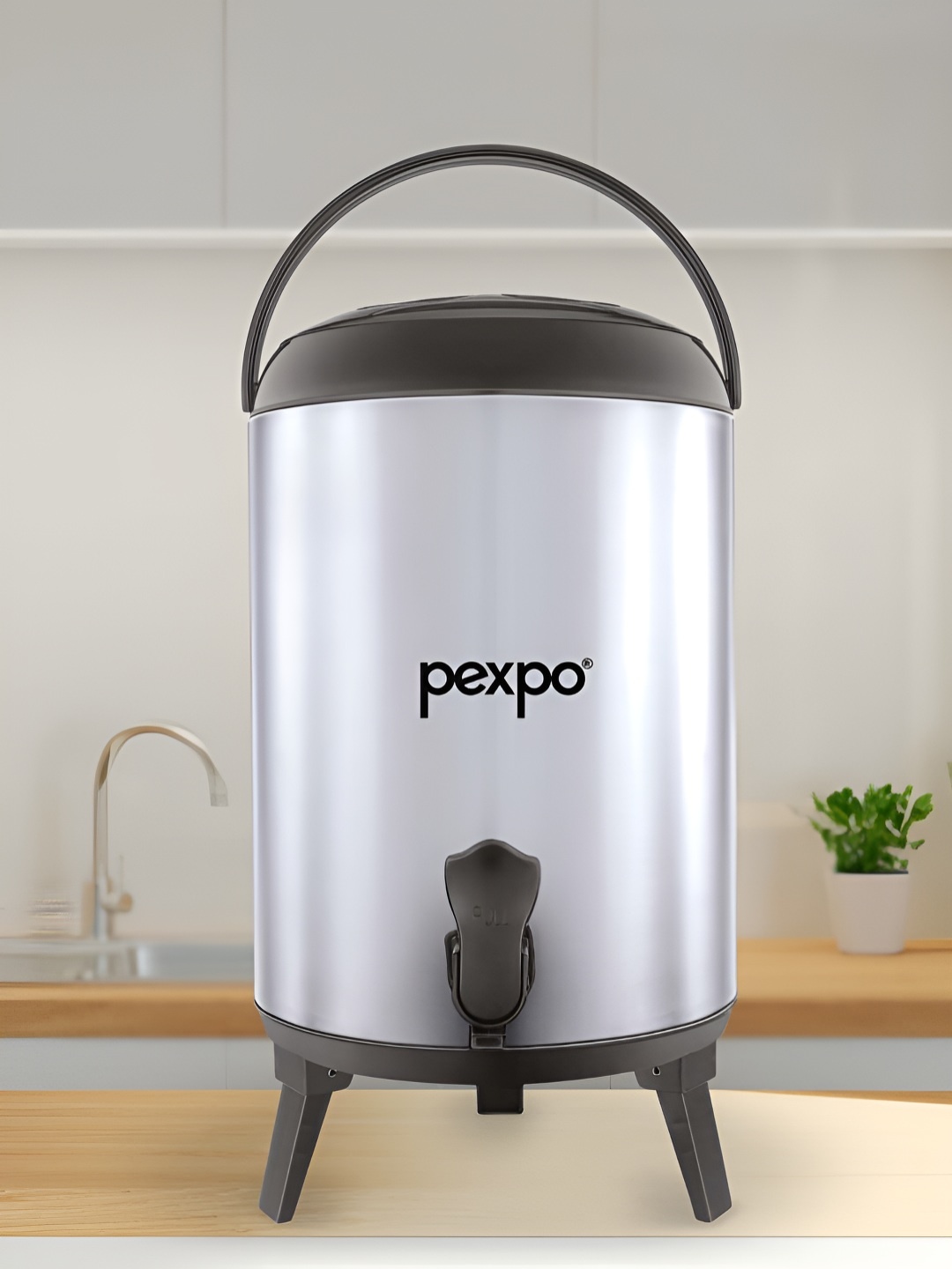 

Pexpo Insulated Hot & Cold Stainless Steel Water Jug - 12 L, Silver