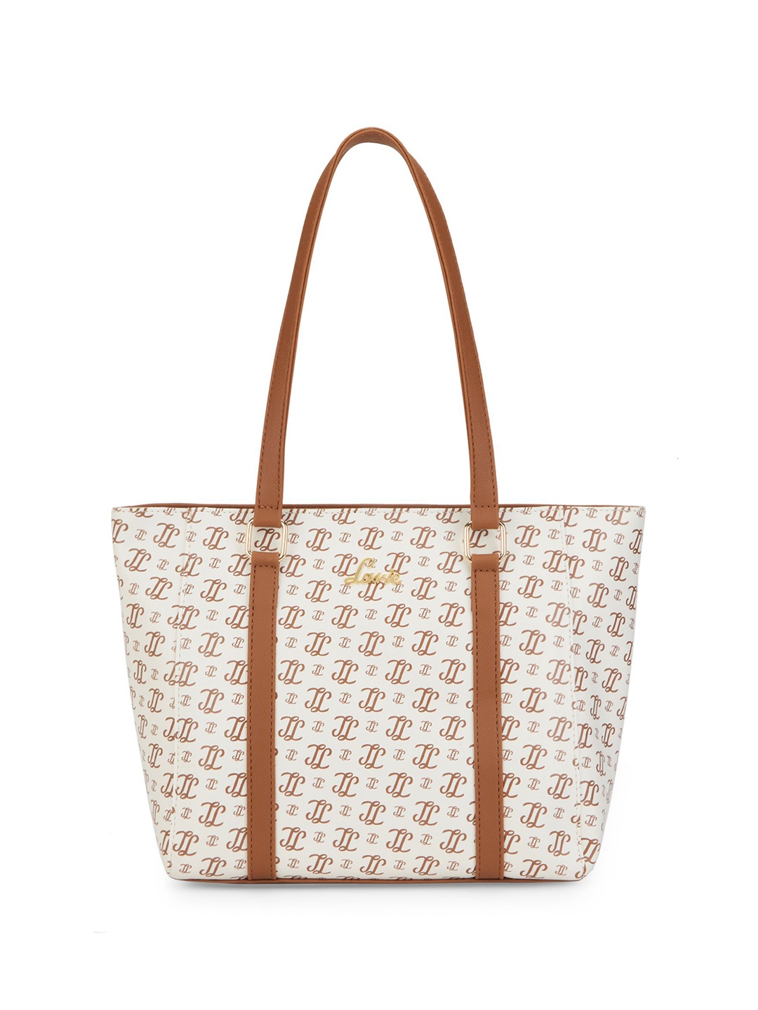 

Lavie Women Typography Printed Structured Leather Shoulder Bag, Off white