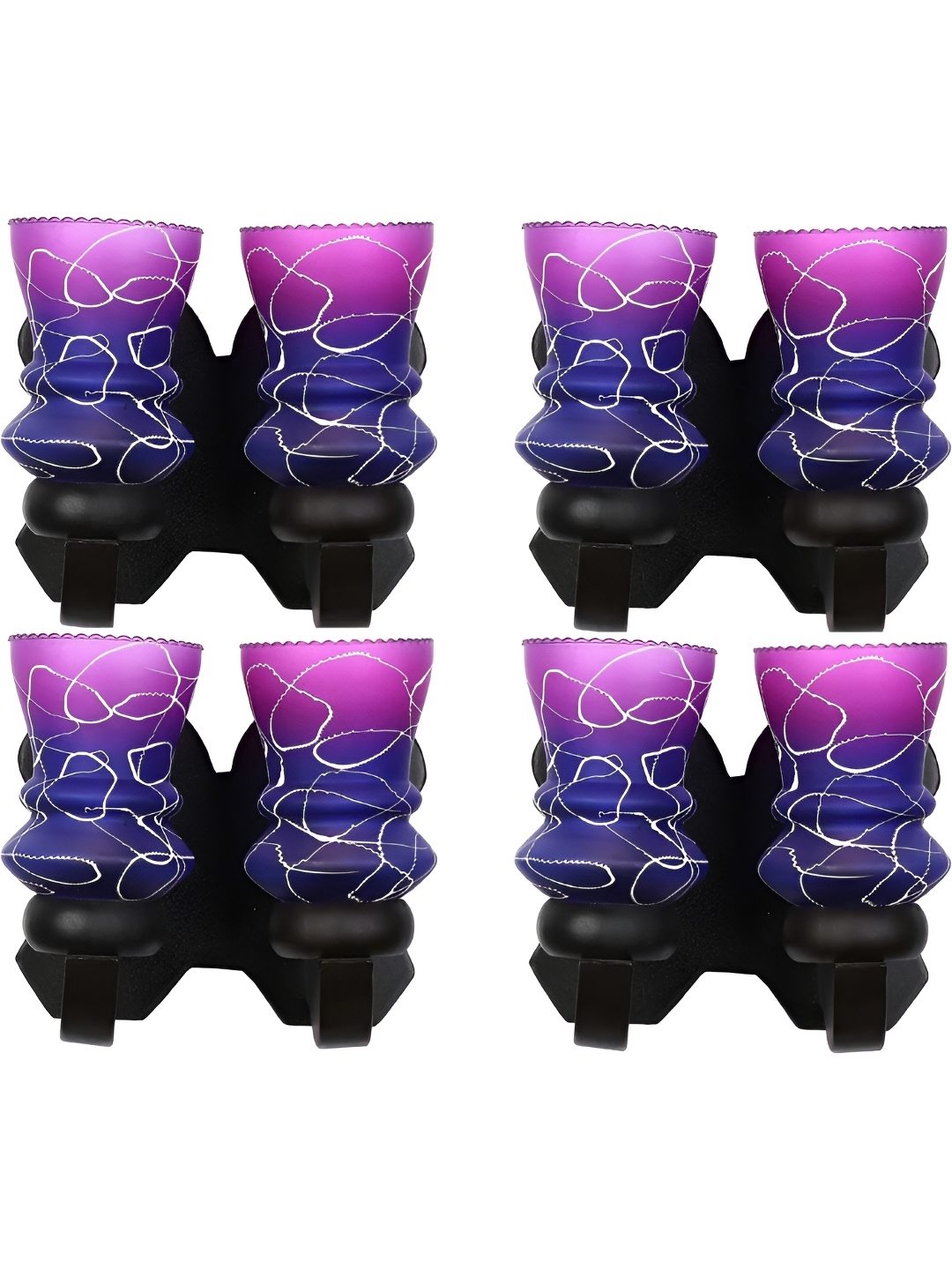 

Afast Pink & Blue 4 Pieces Printed Wood Wall Lamp